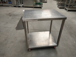 Mobiele rvs werktafel